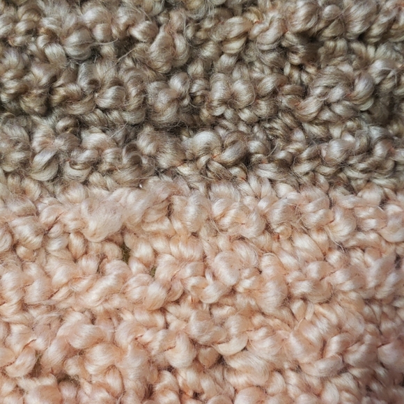 Blush pink and beige twisted infinity scarf 58in - Picture 2 of 3